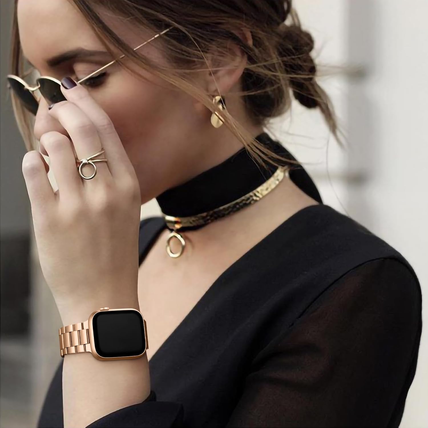 New Model Series X Smartwatch with Premium Metal Chain(allow to open parcel)