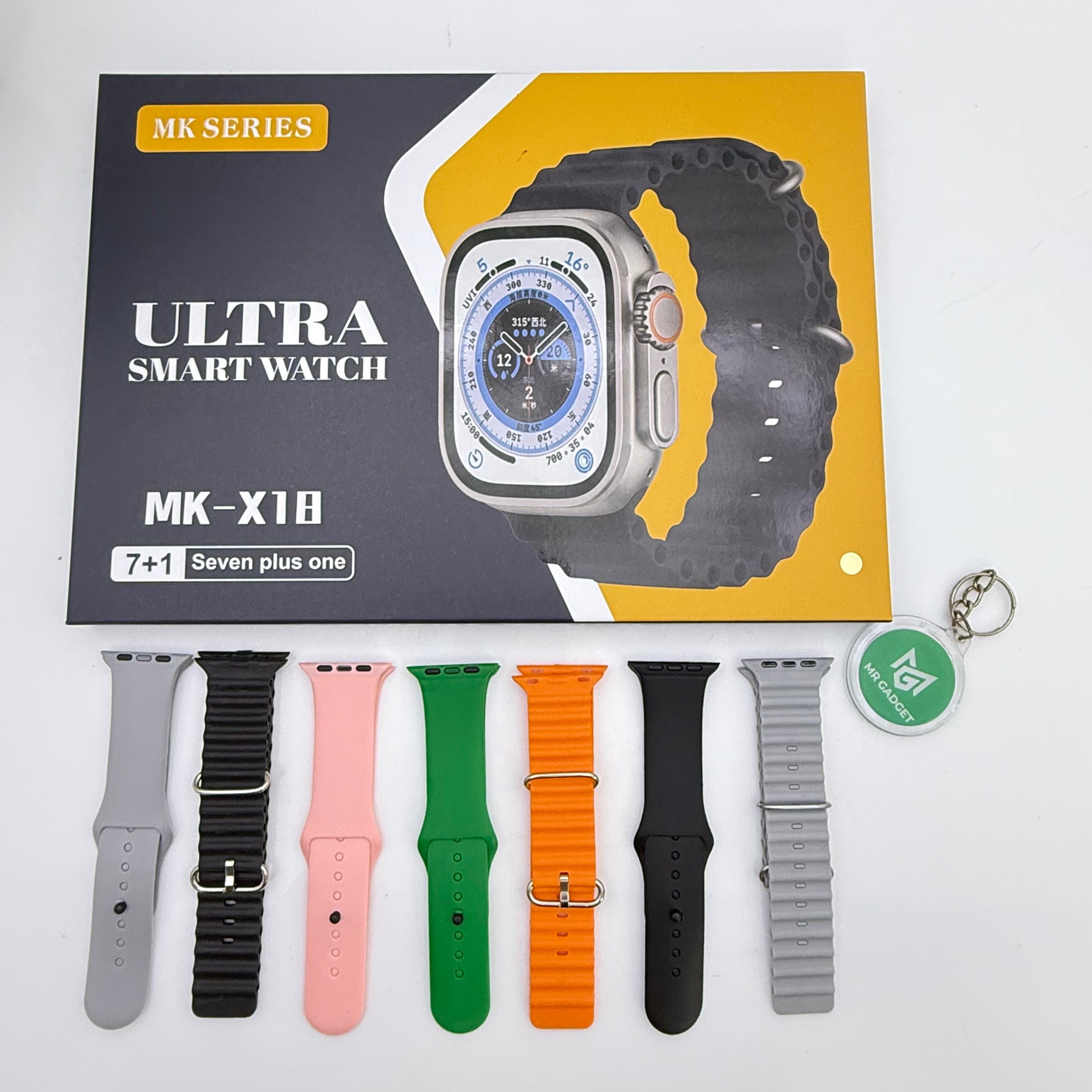 MK-X18 Ultra Smart Watch Bluetooth Calling | Fitness Tracker | 7+1 Multi-Function | Stylish Rugged Design | Compatible with Android & iOS