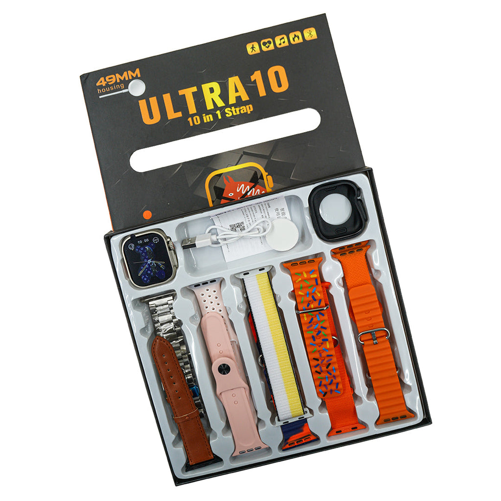 Ultra 10 Smart Watch With 10 Straps and Free Watch Protector