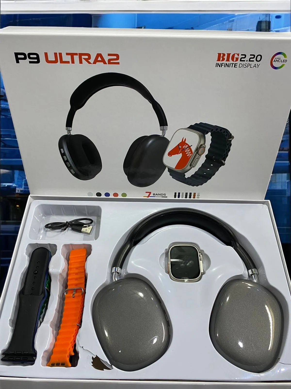 P9 Ultra 2 Smart Watch Combo with Headphones – Advanced Wearable Technology