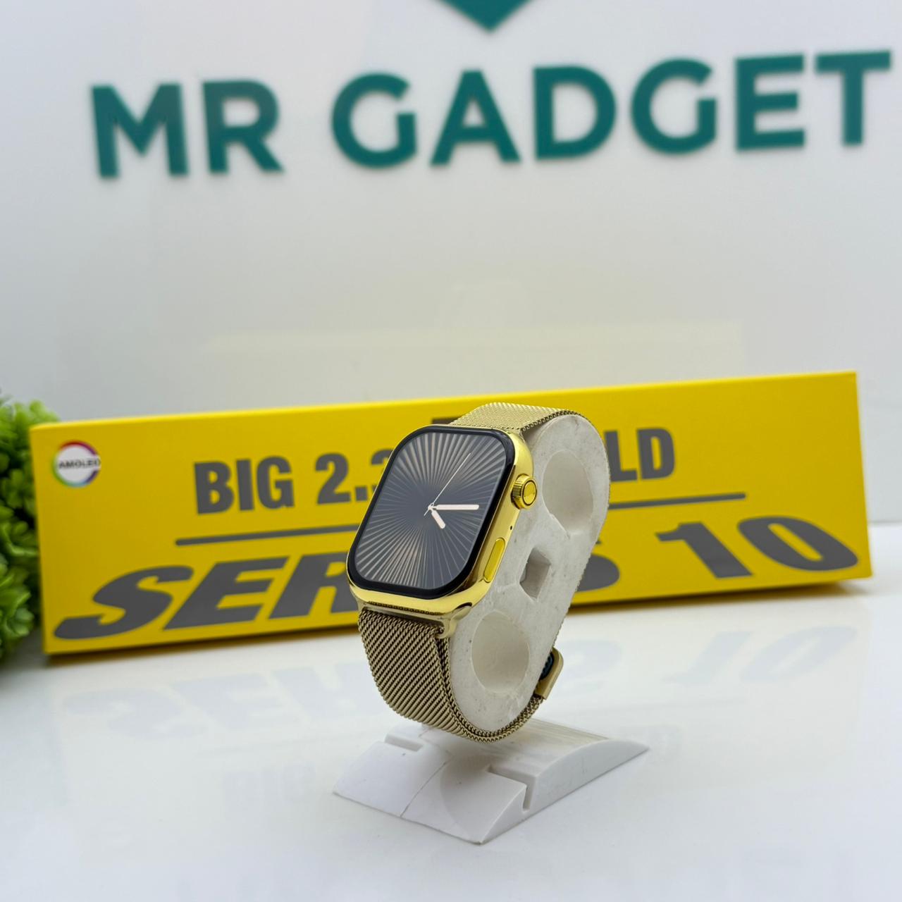 Apple Logo Smart Watch Gold Edition Dual Strap