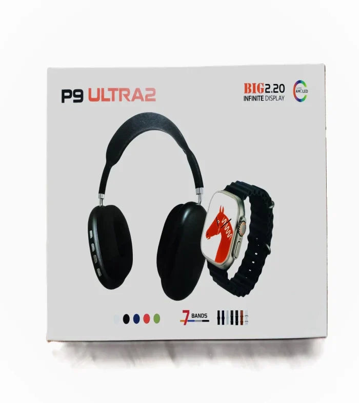 P9 Ultra 2 Smart Watch Combo with Headphones – Advanced Wearable Technology